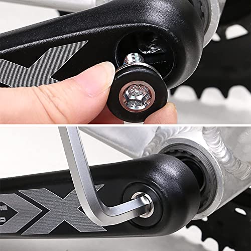 M8 Bike Crank Arm Fixing Bolts with Dust Caps - 2 Piece Steel Set