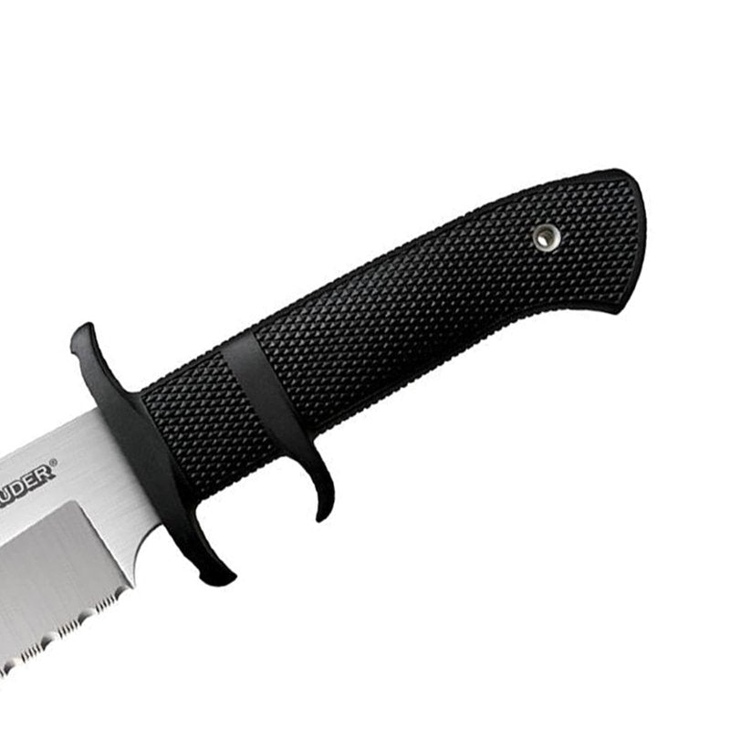 Cold Steel Marauder Fixed Blade Tactical Bowie Knife with Sheath, Serrated
