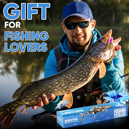 EZUVITA 7-Piece Fishing Tool Kit with Lip Gripper, Fillet Knife & Pliers