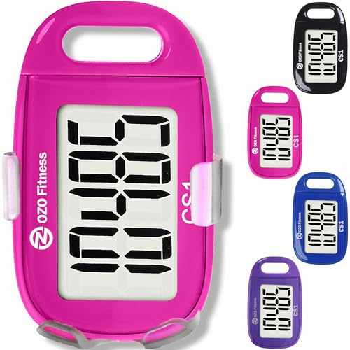 3D Pedometer with Lanyard - Steps Counter Only, Pink