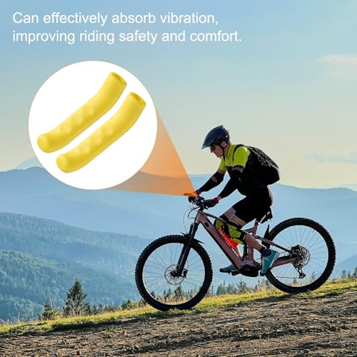 Bike Brake Lever Covers - Silicone Grip Protector - White