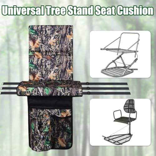 Niuyhe Tree Stand Seat Replacement with 3 Pockets – Foldable Camouflage Hunting Seat