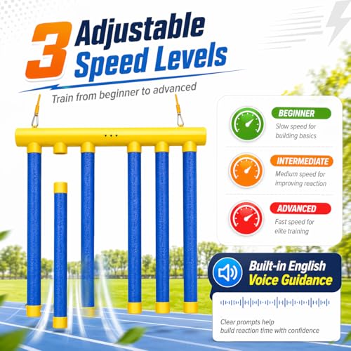 Reflex Drop Sticks Challenge - Adjustable Speed Reaction Training Tool