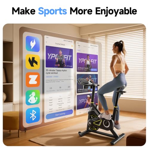 Adjustable Exercise Bike with Magnetic Resistance - Black