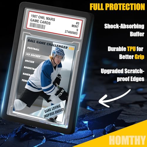 Graded Card Slab with PSA Bumper Protector - Black