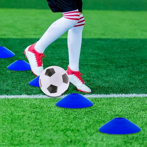 20ft Agility Ladder Training Set with Cones & Hurdles - Blue