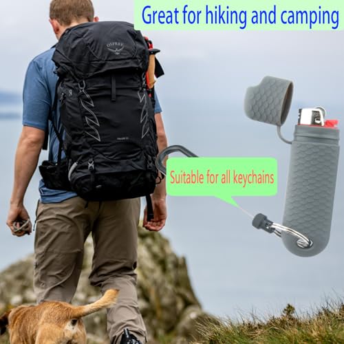 Waterproof Lighter Case Sleeve - 2 Pack for BIC J6 Lighters - Gray