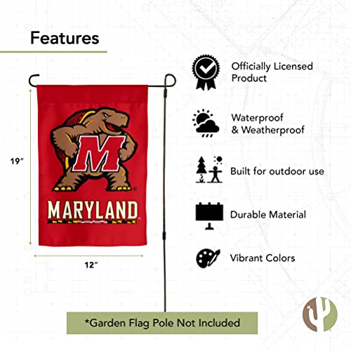 Maryland University Flag - Double-Sided Garden Flag for Outdoor Display