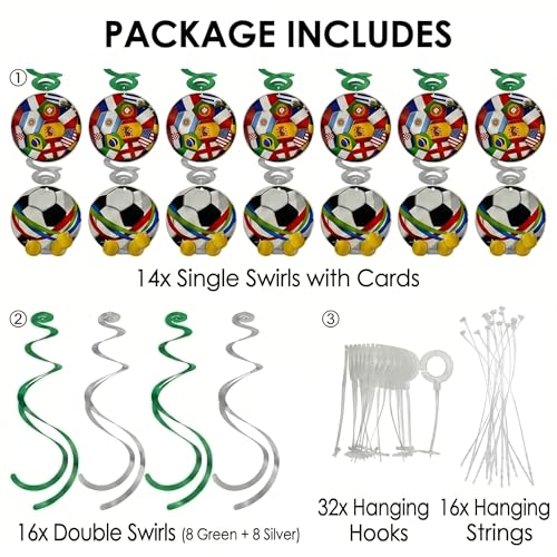 30-Pack Soccer Party Decorations - Football Theme Supplies