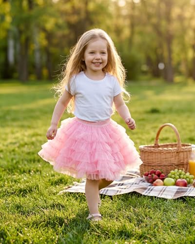 Stelle Pink 4-5T Toddler Girls Tutu Skirt Layered Tulle Ballet Dancewear