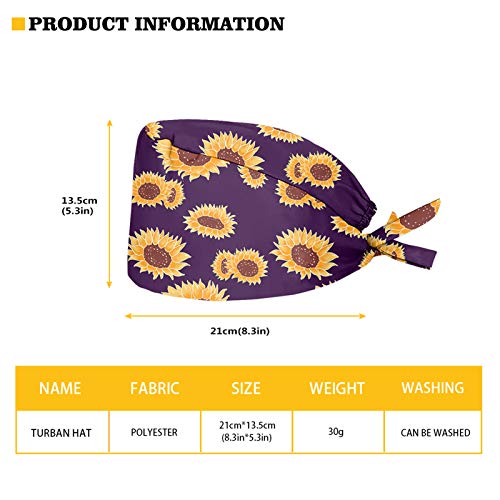 Adjustable Turban Hat for Men & Women - Cute Dental Purple