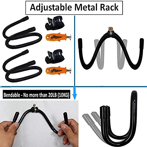 Wall Storage Rack for Bows - 2 Pack Adjustable Bow Hanger
