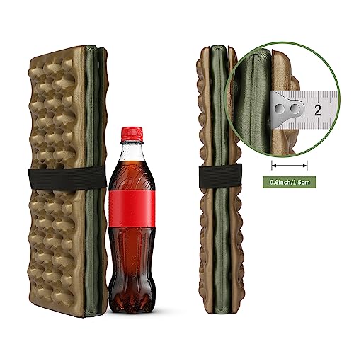 Foldable Stadium Seat Cushion - Army Green Foam Pad for Camping