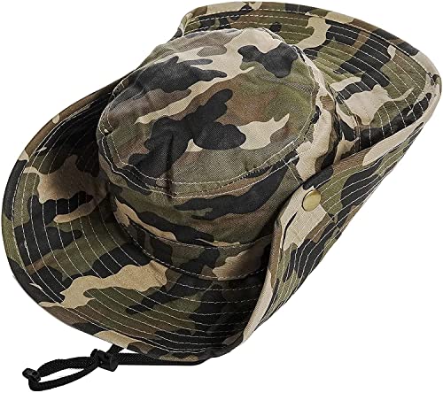 Boys' Camo Bucket Hat - Lightweight Sun Protection, 7-14 Years