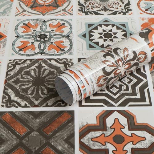 Timeet Peel and Stick Wallpaper Kitchen Contact Paper Waterproof Peel and Stick Backsplash Wallpaper Self Adhesive Tile Contact Paper for Kitchen Countertop Shelf Drawers Liner 15.74"x78.7"