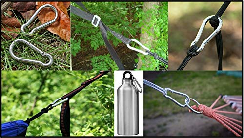 5cm Heavy Duty Stainless Steel Carabiner Snap Hooks - 2 Pack