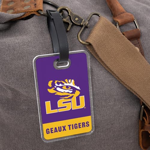 LSU Tigers Acrylic Luggage Tag - 2 Pack Travel ID Tags