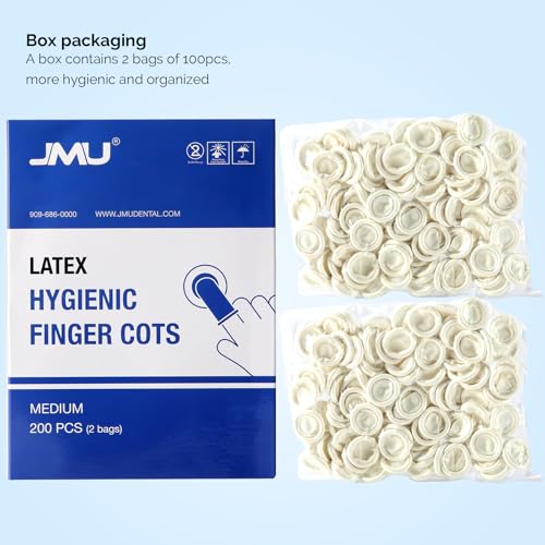 Disposable Latex Finger Cots - Medium - 200 Pack