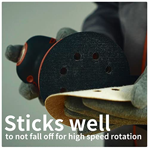 5 Inch Sanding Discs Hook and Loop | 60/80/120/220/320 Grit Sandpaper Assortment | Orbital Sander Pads | Sand Paper for Automotive and Woodworking | 50 Pack