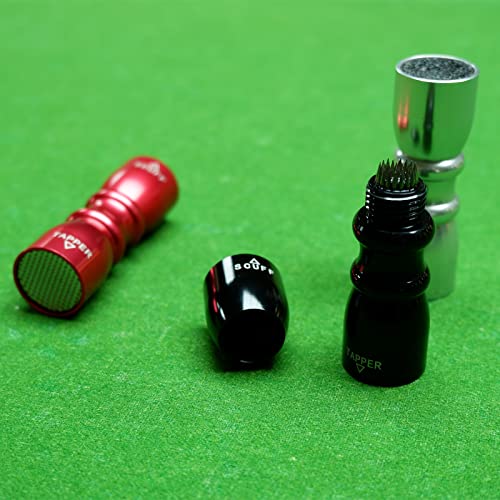 Billiard Cue Tip Tool - 3-in-1 Scuffer, Shaper & Aerator - Black