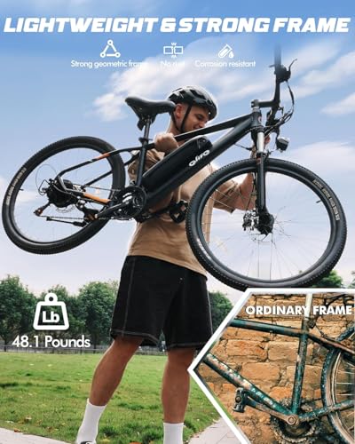 Lightweight 21-Speed Electric Mountain Bike - Matte Black