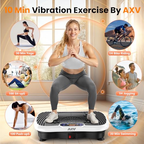 Vibration Plate Fitness Machine - 200W Bluetooth Oscillating Shake Plate - SLIM White