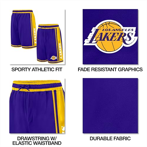 NBA Official Soft Air Mesh Game Day Basketball Shorts - Lakers 8
