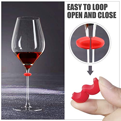 26Pcs Wine Glass Charms Set with Bottle Stopper - Multicolor