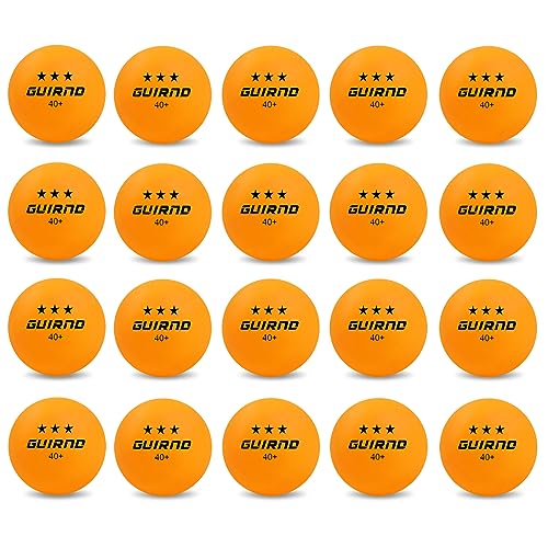 20 Pack 3 Star Table Tennis Balls - Durable ABS for Competition & Recreation