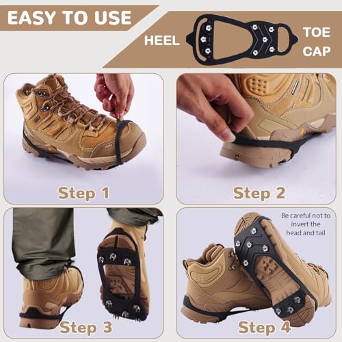 Ice Cleats for Shoes & Boots - XL (Women 11.5-14 / Men 10-13.5)