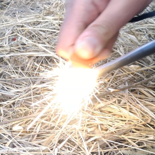 Ergonomic Waterproof Ferro Rod Fire Starter - Black
