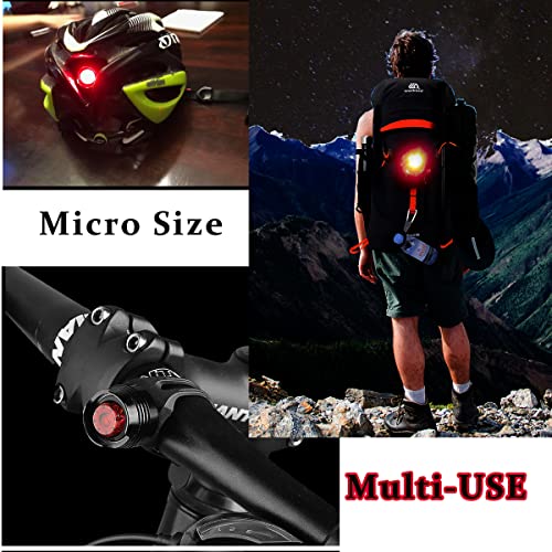 Mini LED Bicycle Tail Light Set - 2PCS with 180° Visibility - Type-1