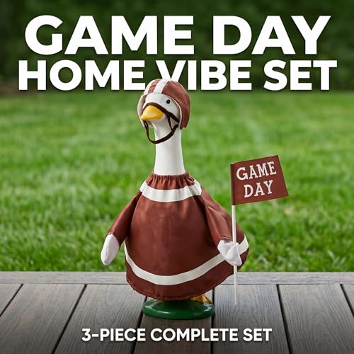 Football Goose Outfit for 23-Inch Lawn Goose - Brown, Medium