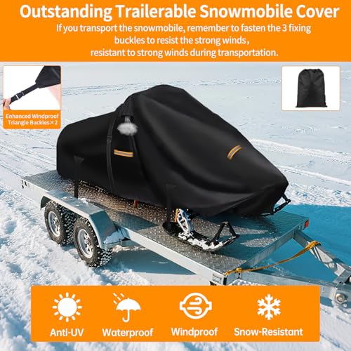Heavy Duty Snowmobile Cover 900D - Waterproof & UV Protection