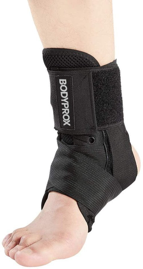 Bodyprox Ankle Brace - Lace-Up Support for Sprained Ankles | Adjustable Size for Men & Women