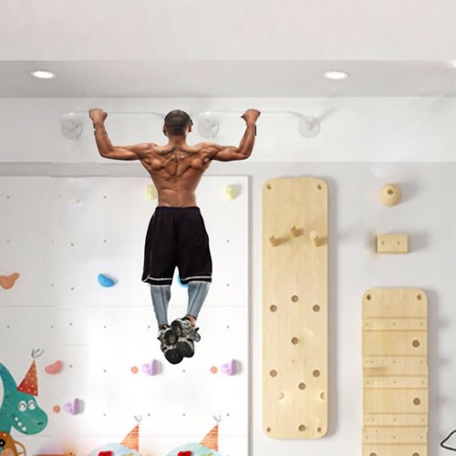 pullup barWall mounted pull-up bar, suspension rod,cloud ladder, indoor fitness training, climbing cloud ladder,wall mounted horizontal bar pull-up bar，white