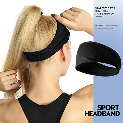 Elastic Sports Headband - Breathable Moisture-Wicking Fitness Hair Band