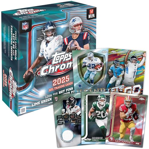 2025 Topps Chrome Football Mega Box - Factory Sealed Trading Cards
