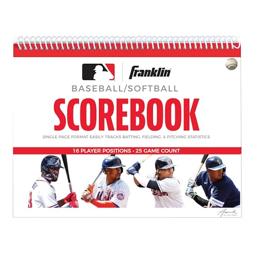 Baseball & Softball Scorebook - 25 Game Lineup & Stat Tracker