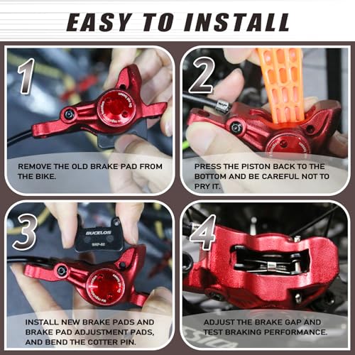 Bike Disc Brake Pads - Resin (2PC) for Zoom & Shimano Deore