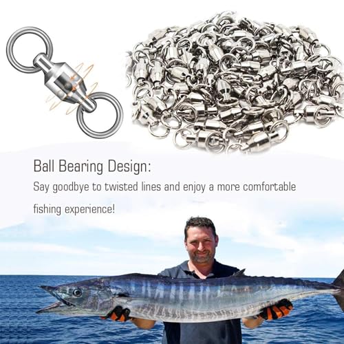 AMYSPORTS Ball Bearing Swivels Connector High Strength Stainless