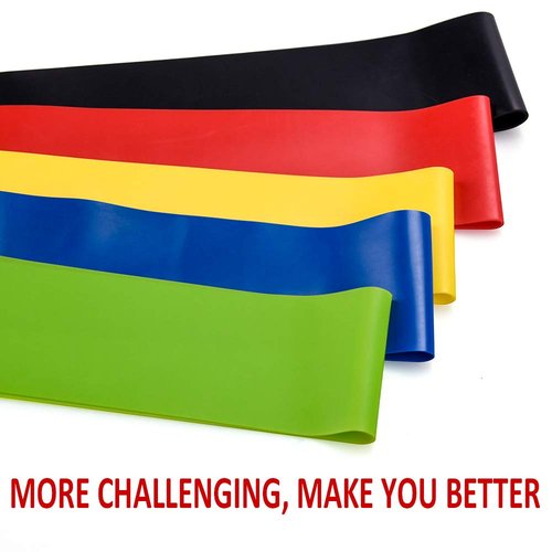 TOPELE Resistance Loop Bands, Resistance Exercise Bands for Body Stretching, Physical Therapy and Home Fitness, Set of 5