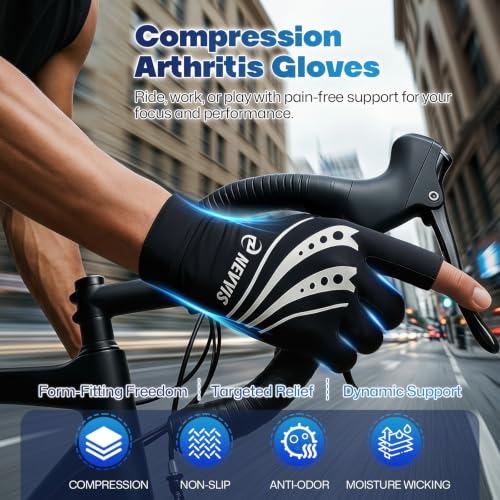 Medical Compression Arthritis Gloves for Men & Women - Pain Relief & Joint Support, 15-25 mmHg