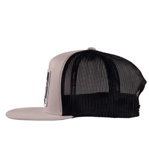 Lazy J Ranch Silver Grey & Black Dusk Sunset Retro Classic Five Panel Trucker Hat - Adjustable Unisex Country Hats, Vintage Trucker Hat