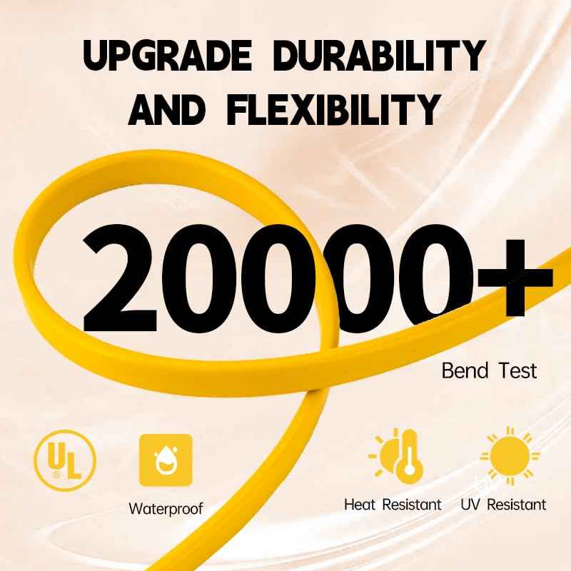 30FT Locking Plug L14-30P to 4X 5-20R/5-15R Generator Adapter Extension Cord, 4 Prong 30 Amp to 110V,Twist Locking to 15 Amp/20 Amp Household Outlet, 125/250V 7500 Watts (Flat Wire L14-30P 30FT)
