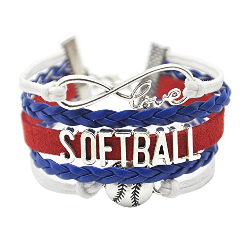 Softball Charm Bracelet - Infinity Love Friendship Jewelry