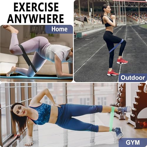 Resistance Bands Set of 5 - TPE Elastic Workout Bands - Macarons