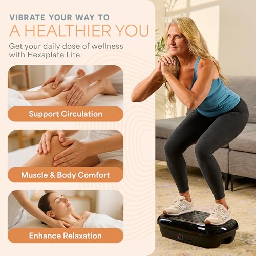Compact Vibration Plate with Magnetic Acupoints - Black