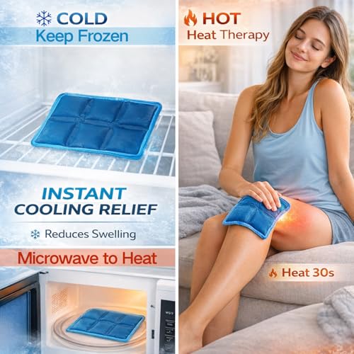 Blobuste Reusable Ice Packs for Lunch Boxes, 4 Pack Slim & Leak-Resistant