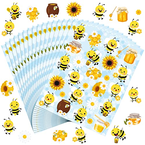500 Bee Theme Stickers for Kids - Cute Waterproof Decals